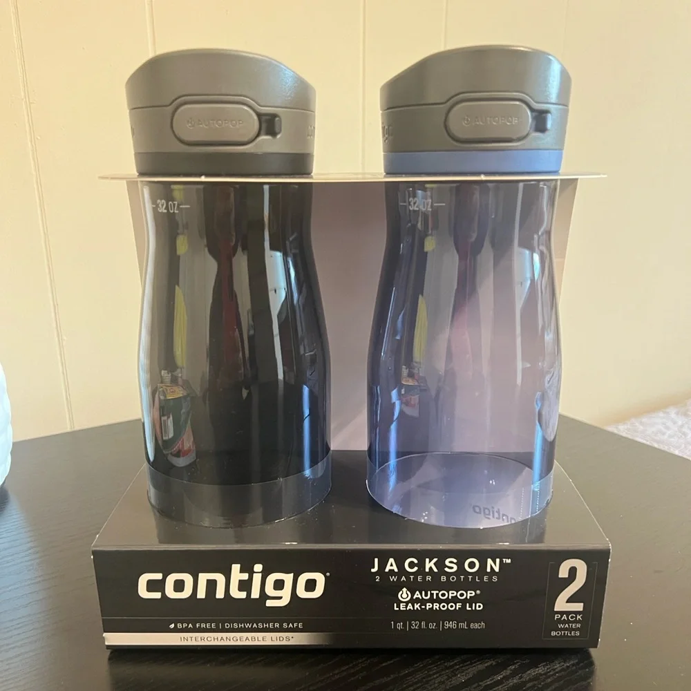 Contigo Jackson 2-Pack Water Bottles - Smoke and Light blue - Picture 1 of 2
